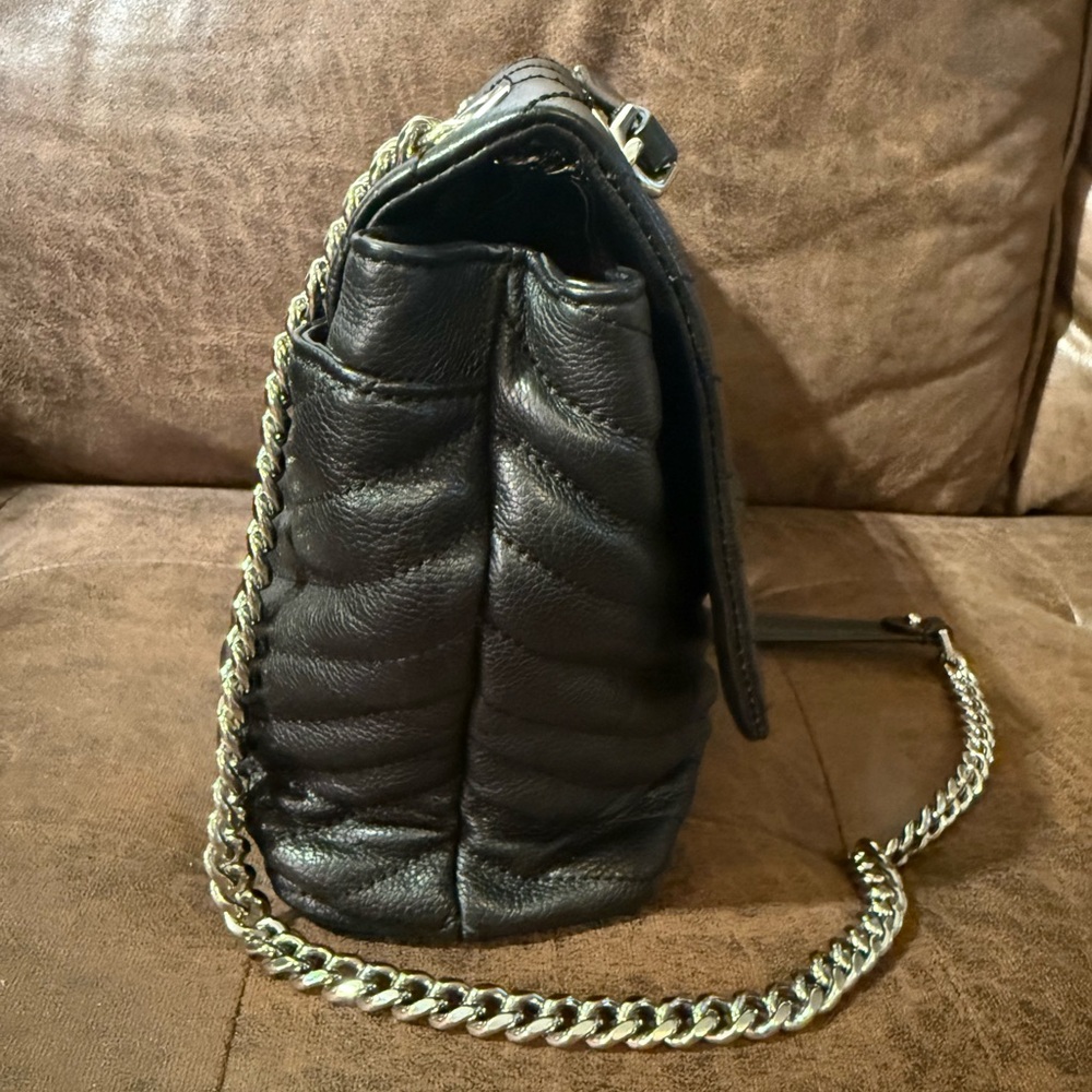 Rebecca Minkoff Eddie Crossbody Black Quilted Leather Bag - Picture 4 of 16